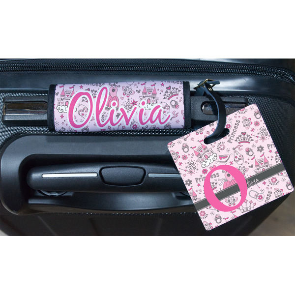 Princess Square Luggage Tag & Handle Wrap - In Context