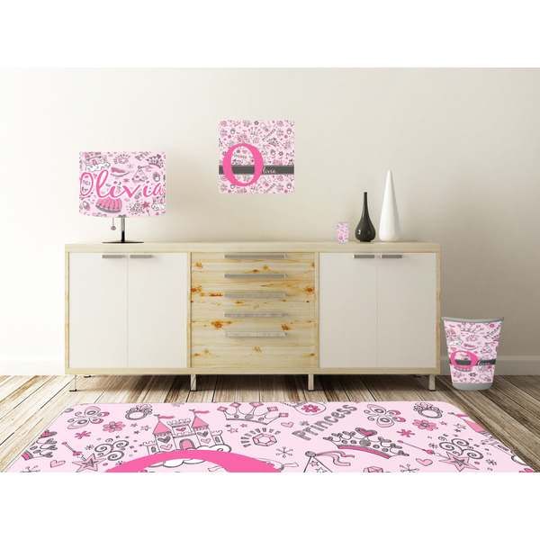 Princess Square Wall Decal Wooden Desk