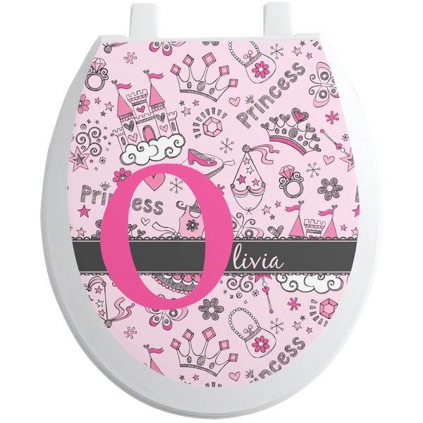 Custom Princess Toilet Seat Decal (Personalized)