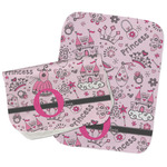Princess Burp Cloths - Fleece - Set of 2 w/ Name and Initial