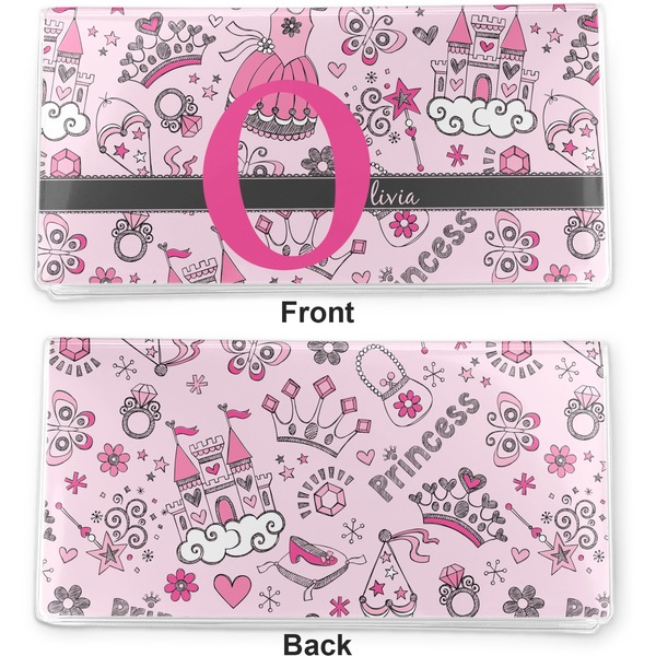 Princess Vinyl Check Book Cover - Front and Back