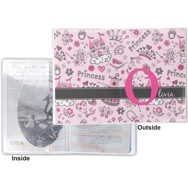 Princess Vinyl Passport Holder - Flat Front and Back