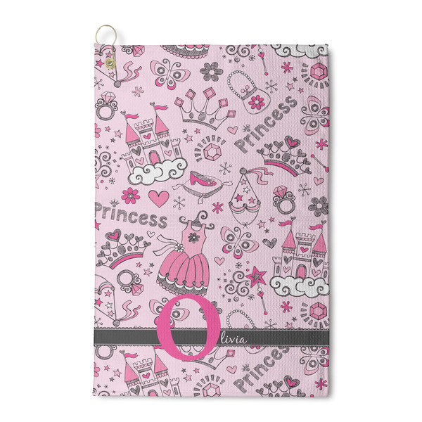 Custom Princess Waffle Weave Golf Towel (Personalized)