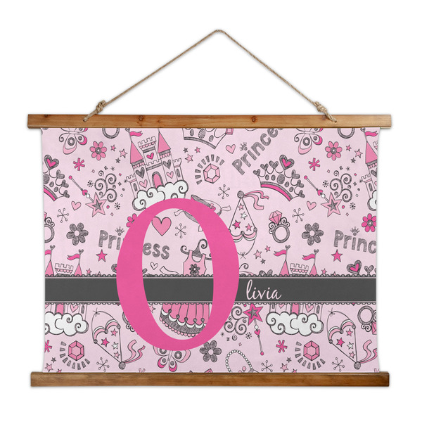 Custom Princess Wall Hanging Tapestry - Wide (Personalized)