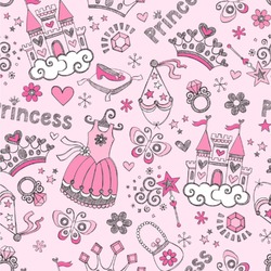 Princess Wallpaper & Surface Covering (Water Activated 24"x 24" Sample)