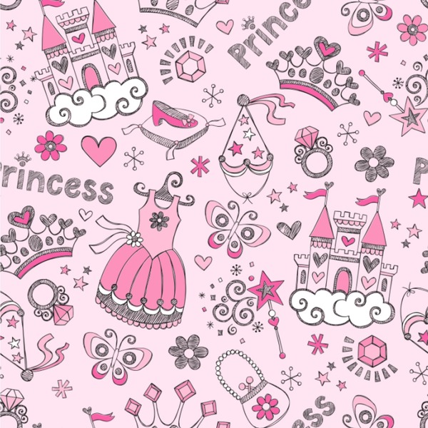 Custom Princess Wallpaper & Surface Covering (Peel & Stick 24"x 24" Sample)