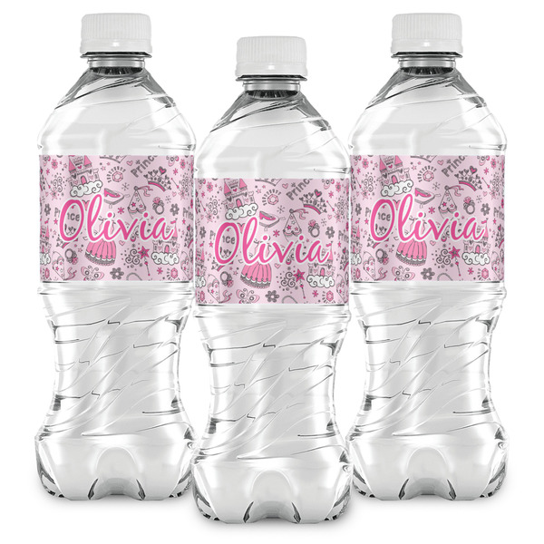 Princess Water Bottle Labels - Front View