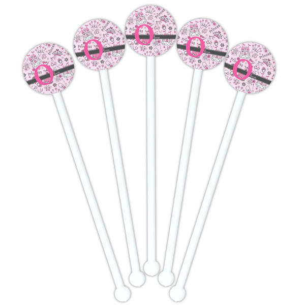 Princess White Plastic 5.5" Stir Stick - Fan View