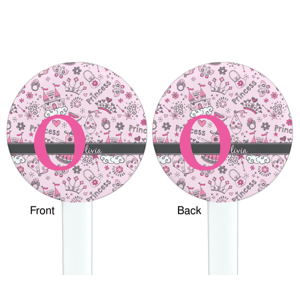 Princess White Plastic 7" Stir Stick - Double Sided - Round - Front & Back