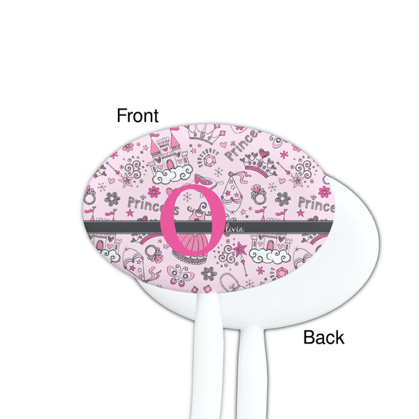 Princess White Plastic 7" Stir Stick - Single Sided - Oval - Front & Back