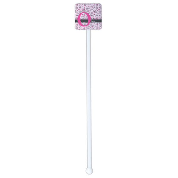 Princess White Plastic Stir Stick - Double Sided - Square - Single Stick