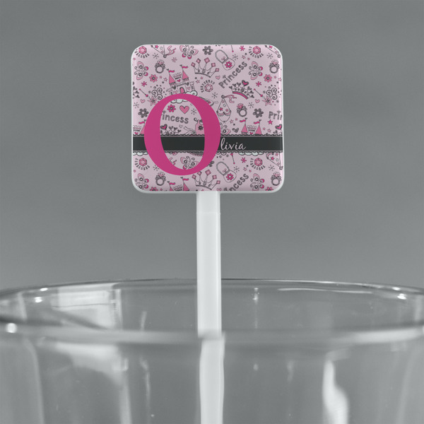 Princess White Plastic Stir Stick - Square - Main