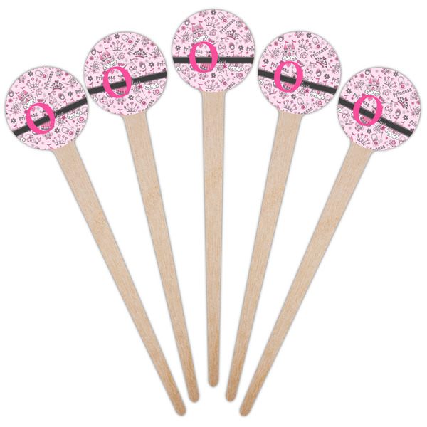 Princess Wooden 4" Food Pick - Round - Fan View