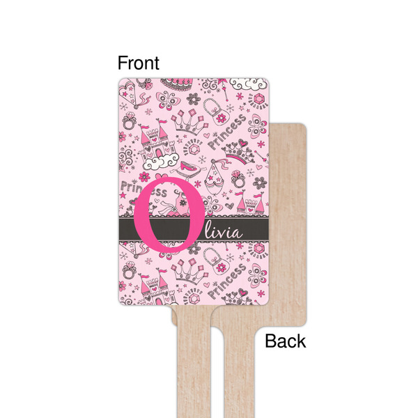 Princess Wooden 6.25" Stir Stick - Rectangular - Single - Front & Back