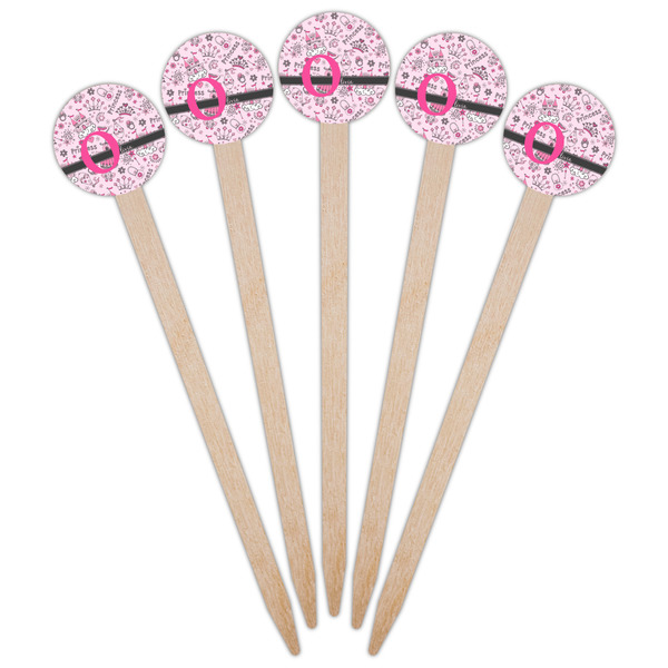 Princess Wooden 6" Food Pick - Round - Fan View