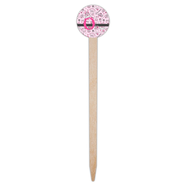 Princess Wooden 6" Food Pick - Round - Single Pick