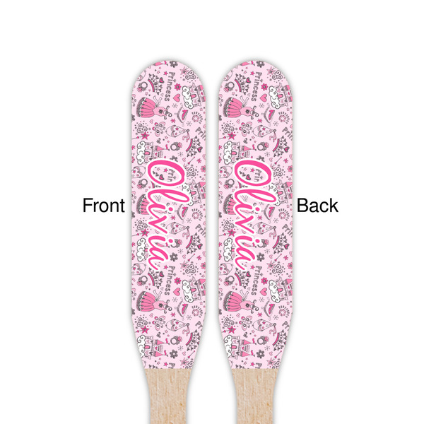 Princess Wooden Food Pick - Paddle - Double Sided - Front & Back