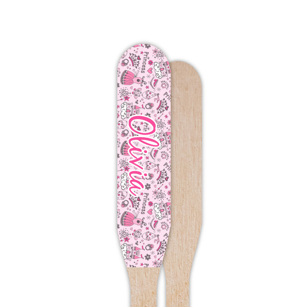 Princess Wooden Food Pick - Paddle - Single Sided - Front & Back