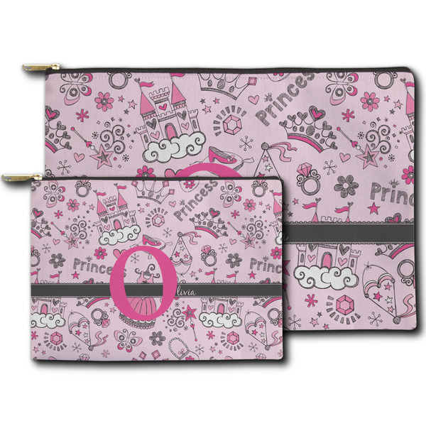 Princess Zippered Pouches - Size Comparison