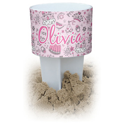 Princess White Beach Spiker Drink Holder (Personalized)