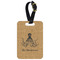 Octopus & Burlap Print Metal Luggage Tag w/ Name or Text