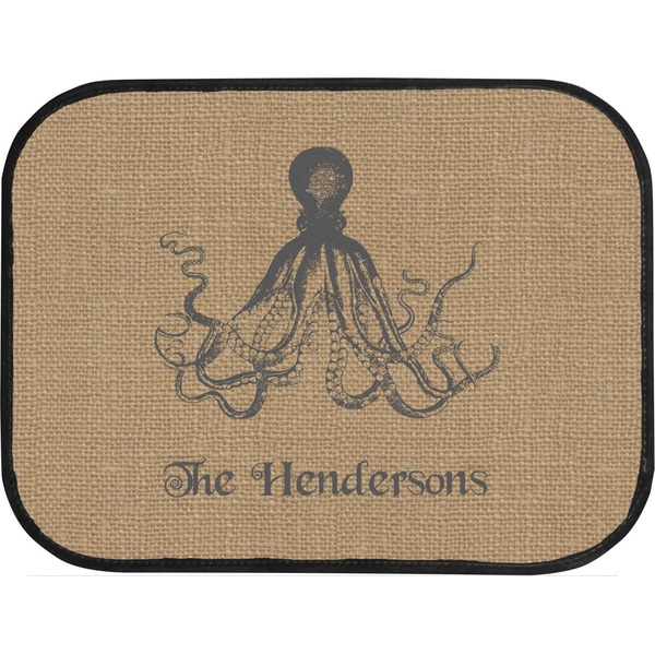 Octopus & Burlap Back Seat Car Mat