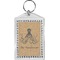 Octopus & Burlap Print Bling Keychain (Personalized)