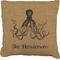 Octopus & Burlap Print Faux-Linen Throw Pillow 20" (Personalized)