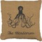 Octopus & Burlap Print Faux-Linen Throw Pillow 26" (Personalized)