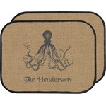 Octopus & Burlap Print Car Floor Mats (Back Seat) (Personalized)