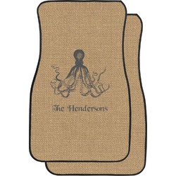 Octopus & Burlap Print Car Floor Mats (Personalized)