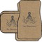 Octopus & Burlap Print Car Floor Mats Set - 2 Front & 2 Back (Personalized)