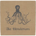 Octopus & Burlap Print Ceramic Tile Hot Pad (Personalized)
