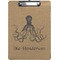 Octopus & Burlap Print Clipboard (Letter Size) (Personalized)