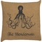 Octopus & Burlap Decorative Pillow Case (Personalized)