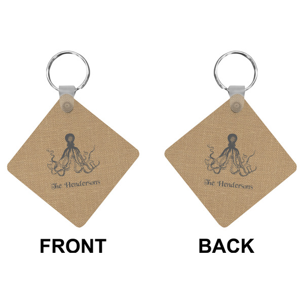 Octopus & Burlap Diamond Keychain (Front + Back)