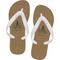 Octopus & Burlap Print Flip Flops - XSmall (Personalized)