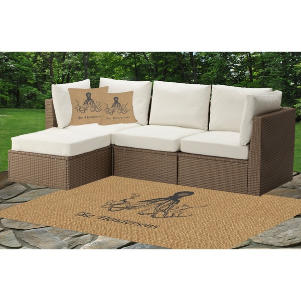 Octopus & Burlap Indoor / Outdoor Rug & Cushions