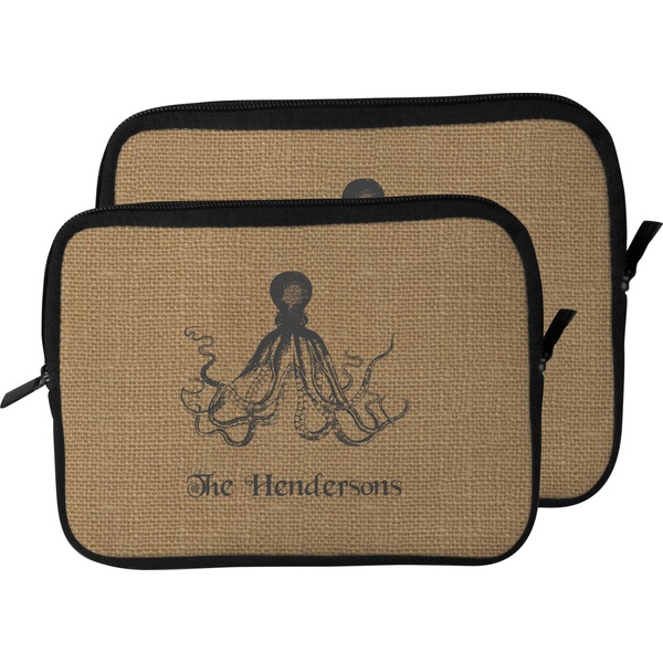 Octopus & Burlap Laptop Sleeve (Size Comparison)