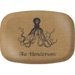 Octopus & Burlap Print Melamine Platter (Personalized)