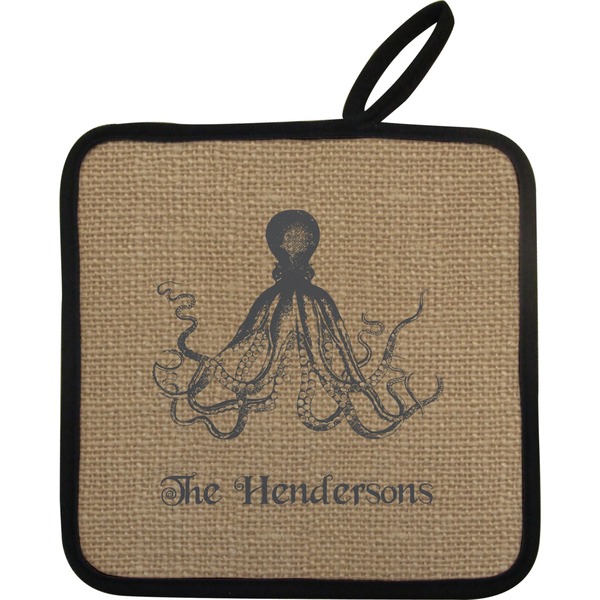 Octopus & Burlap Neoprene Pot Holder
