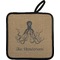 Octopus & Burlap Print Pot Holder w/ Name or Text