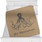 Octopus & Burlap Print Minky Blanket (Personalized)