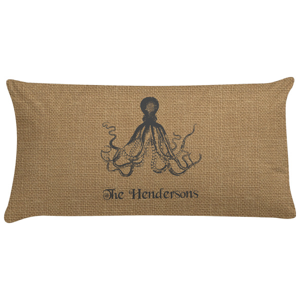 Custom Octopus & Burlap Print Pillow Case (Personalized)