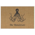 Octopus & Burlap Print Laminated Placemat w/ Name or Text