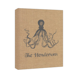 Octopus & Burlap Print Canvas Print - 11x14 (Personalized)