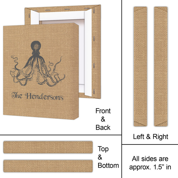 Octopus & Burlap Print 11x14 - Canvas Print - Approval