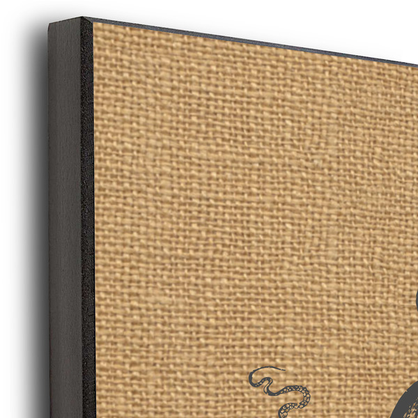 Octopus & Burlap Print 11x14 Wood Print - Closeup