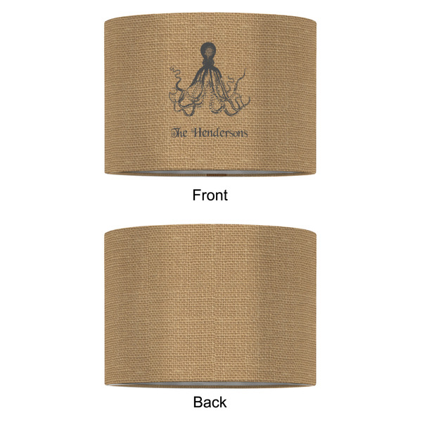 Octopus & Burlap Print 12" Drum Lampshade - APPROVAL (Fabric)