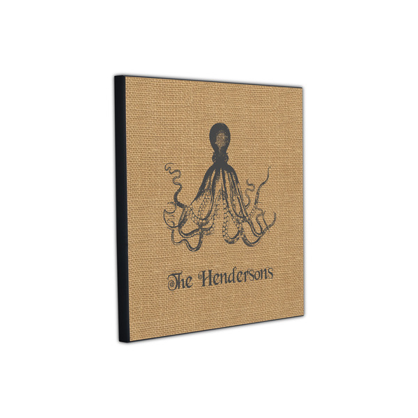 Octopus & Burlap Print 12x12 Wood Print - Angle View